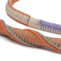 Artisan braiding work on long TENCEL™ shoulder strap in Amber Haze