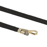 Texture detail of BlingBling black Lurex metallic braided on crossbody strap