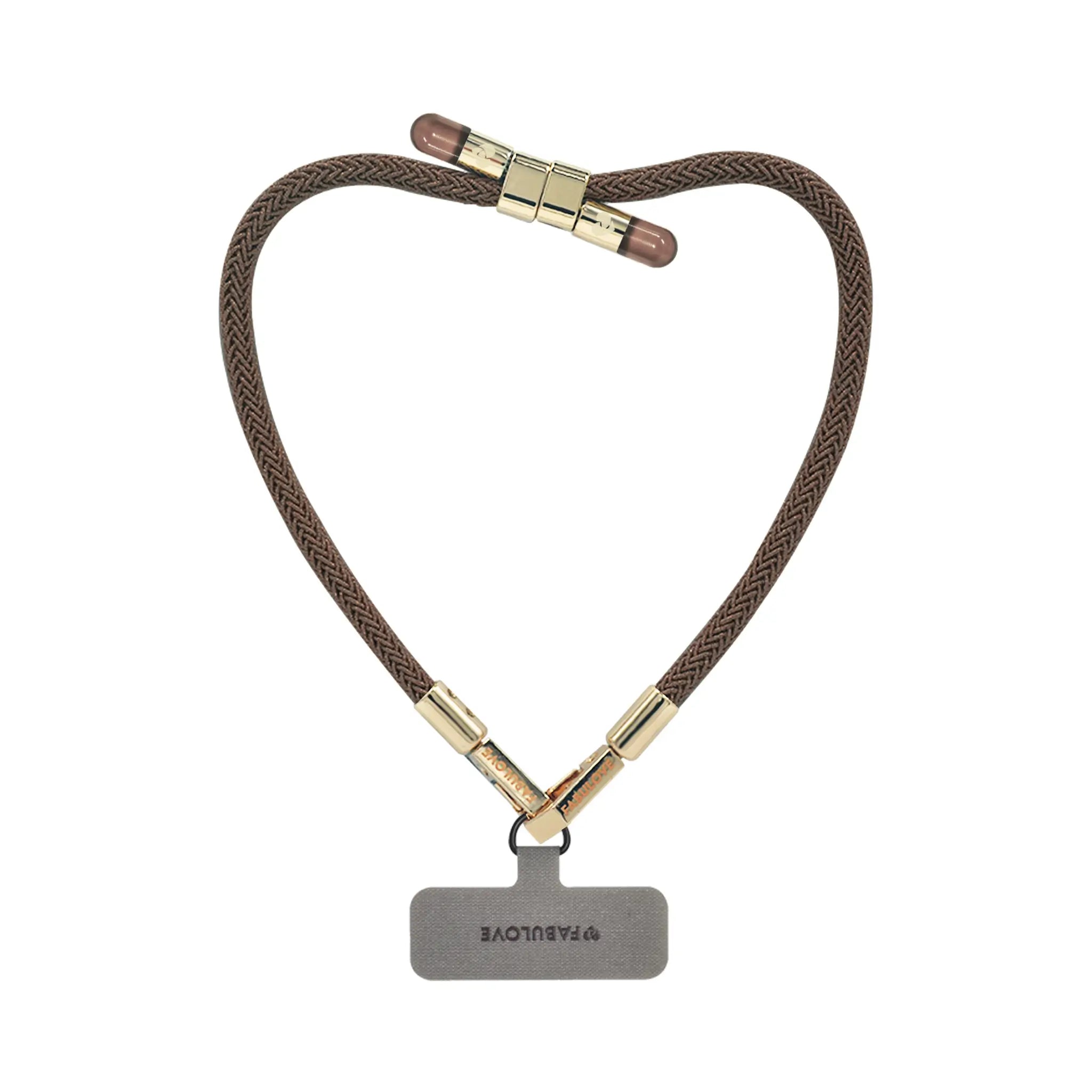 Caramel Brown BlingBling wristlet strap showcased with Tiny Bulb