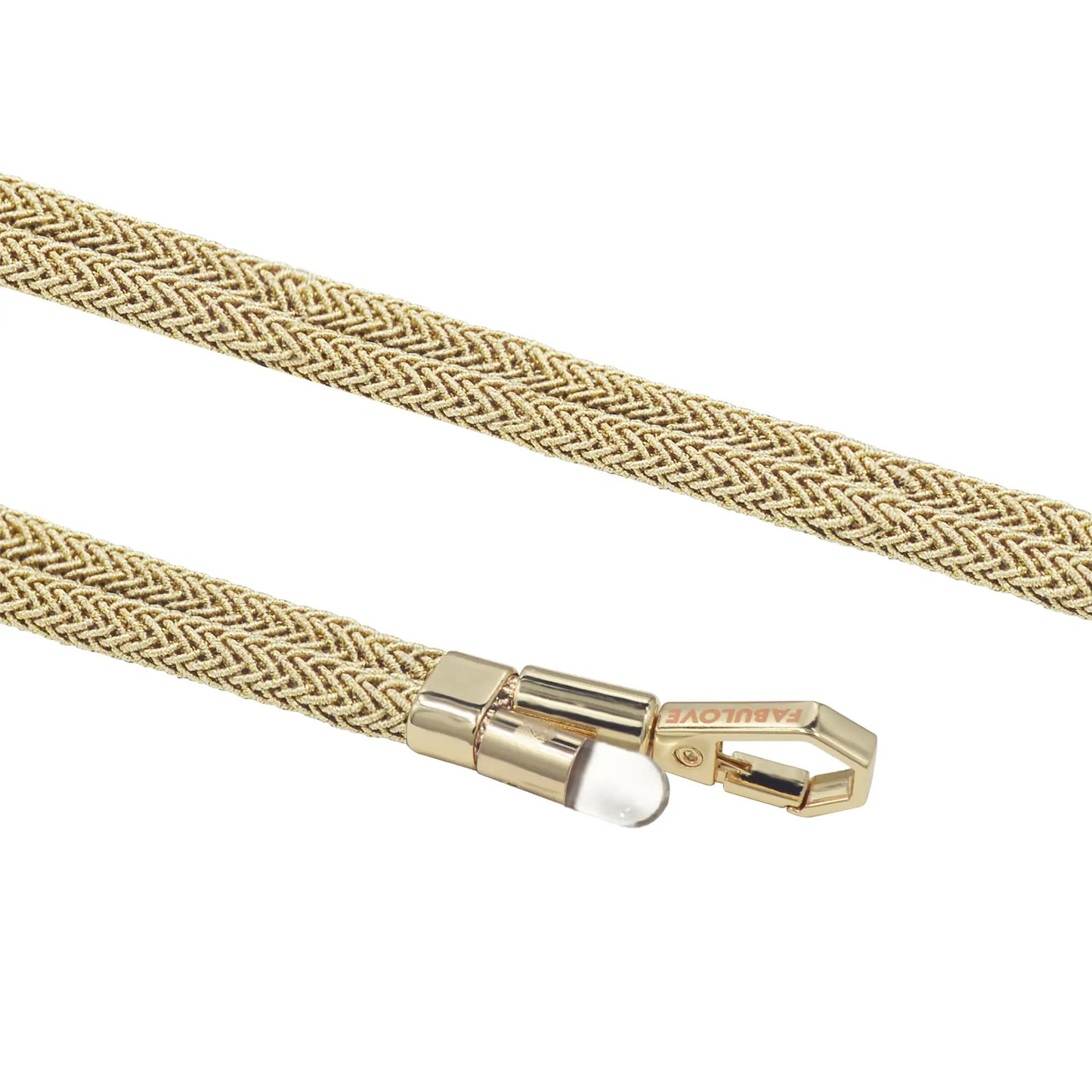 Adjustable Lurex Crossbody Strap With Tiny Bulb - Golden