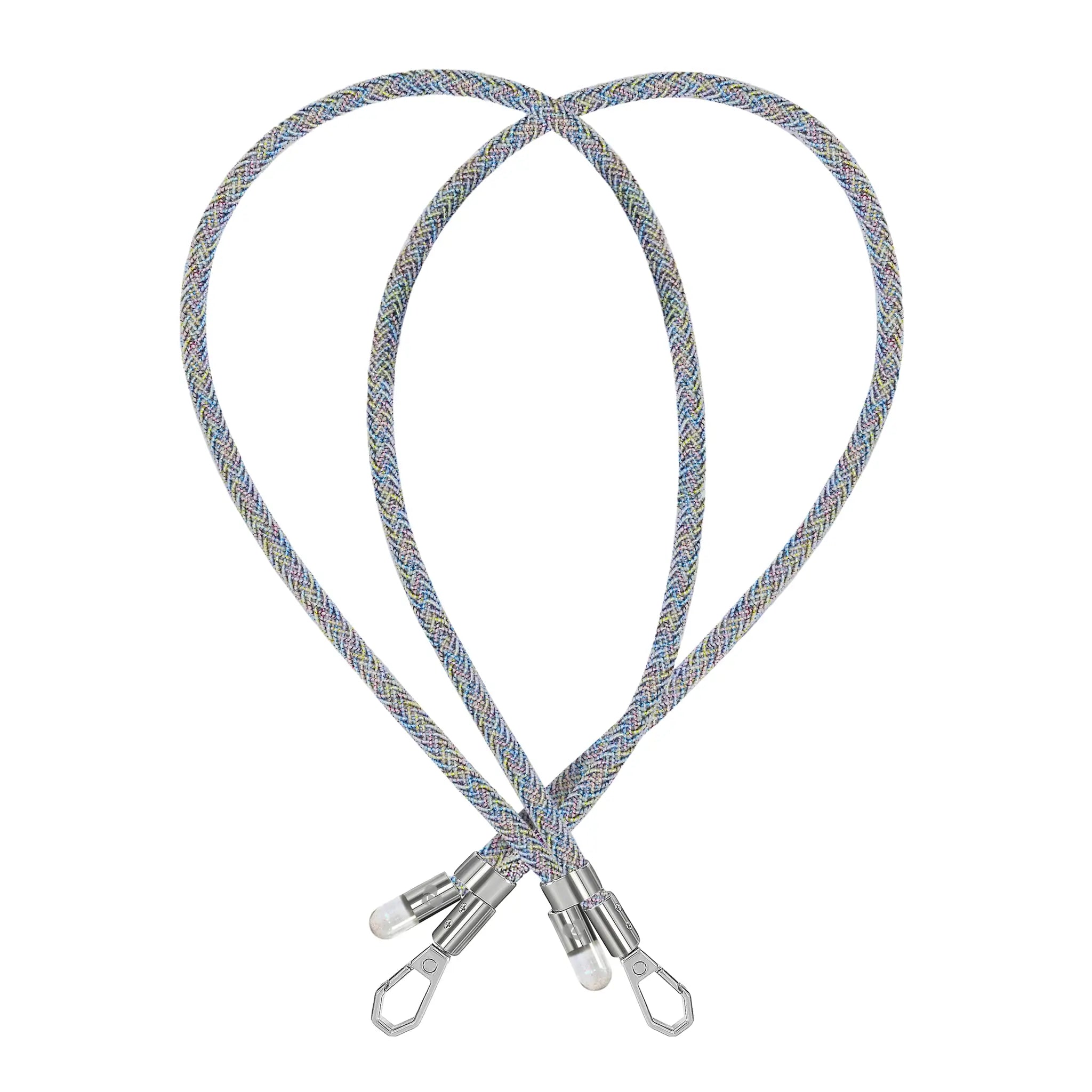 Iridescent iridescent BlingBling crossbody strap with Tiny Bulb reflector