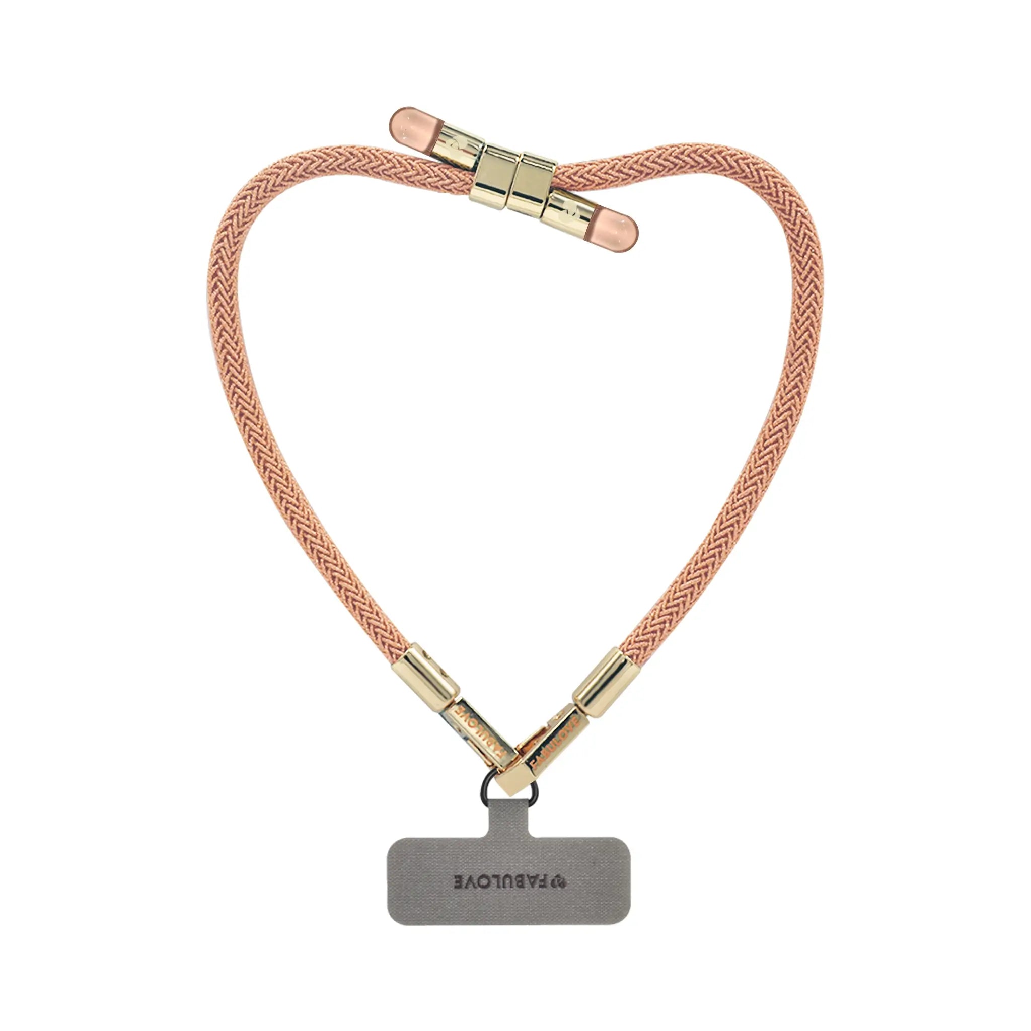 Peach Orange BlingBling wristlet strap highlighted with Tiny Bulb reflectors