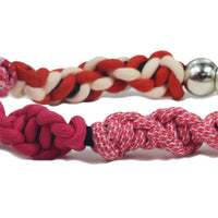 Close-up detail of hand-braided texture on Rhea TENCEL™ strap