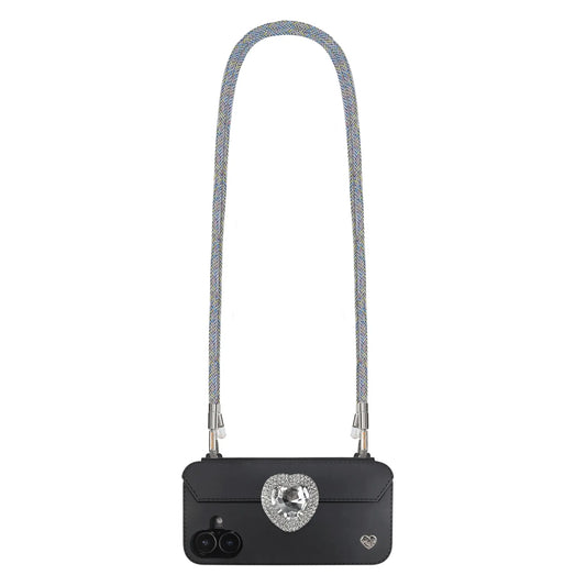Adjustable Lurex Crossbody Strap With Tiny Bulb - Iridescent