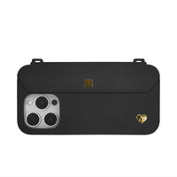 Max luxury: Sophisticated black iPhone 16 Pro Max case with triple-camera precision and gold accents