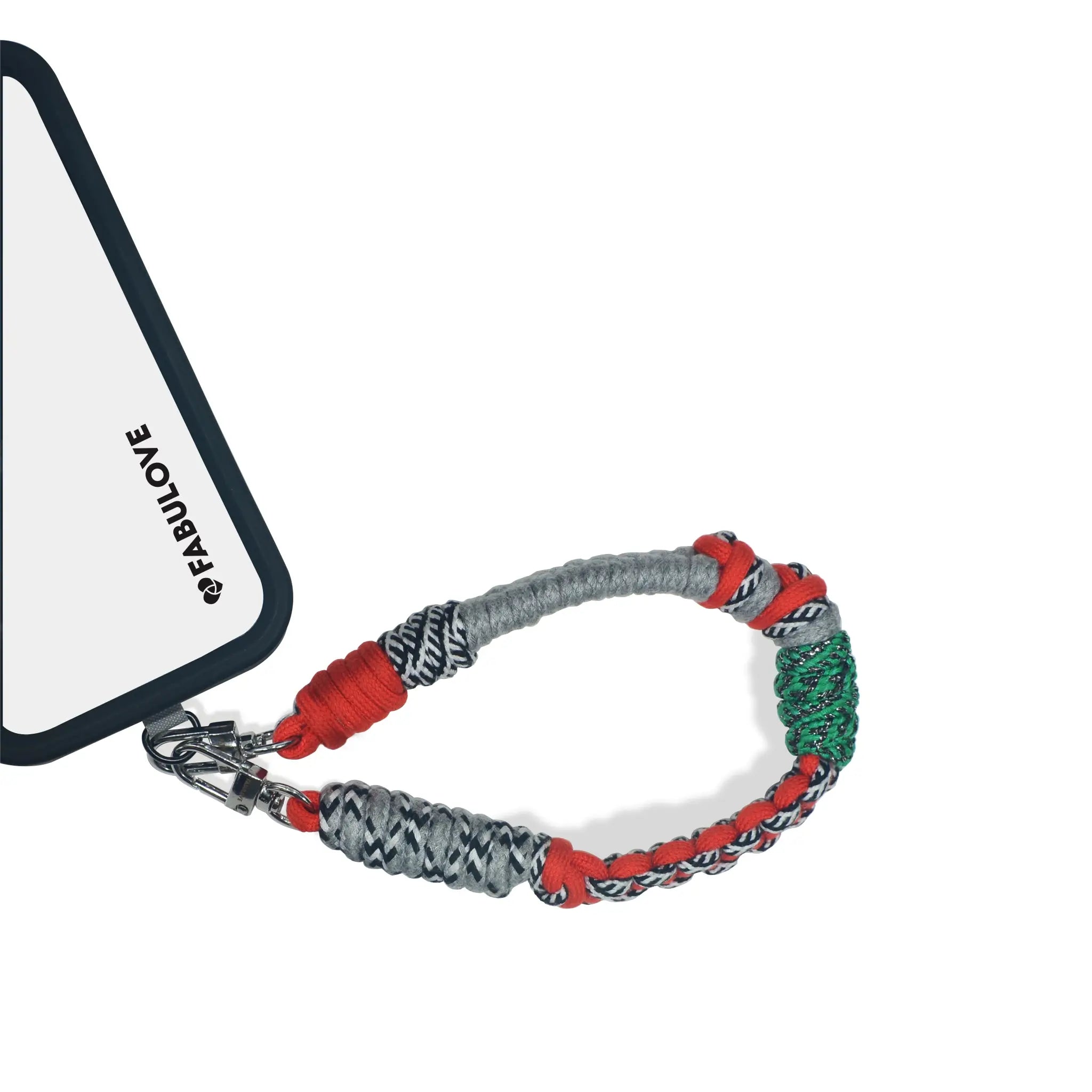 Lyra strap card attached to phone case charging point