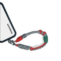 Lyra strap card attached to phone case charging point