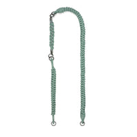 Mint green modular straps displayed with open clasps - shoulder length, wristlet and mini charm segments