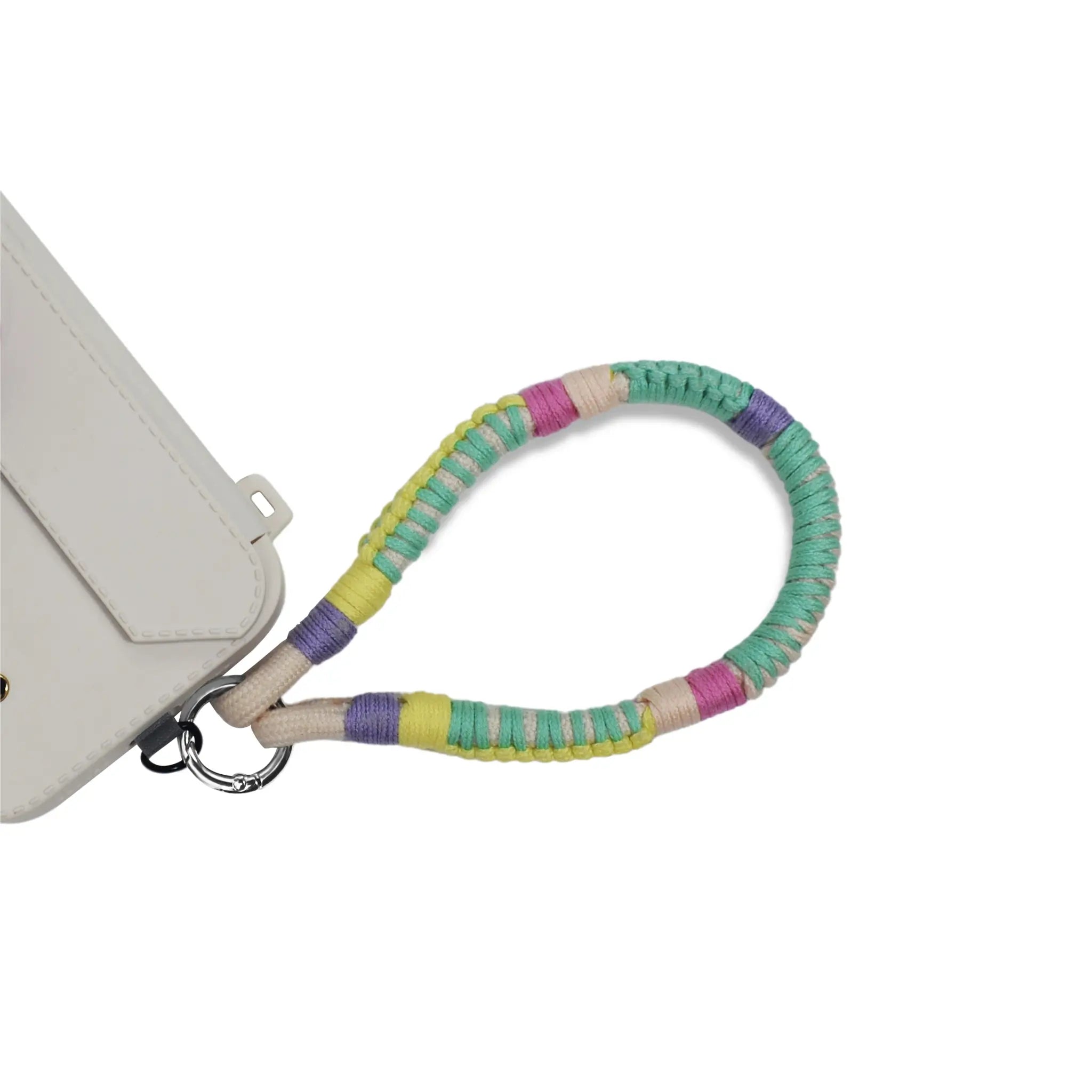 Smartphone charging port attachment with Mint Mambo TENCEL™ wrist strap