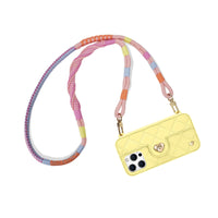 Pastel Dream TENCEL™ strap used as crossbody sling on phone case