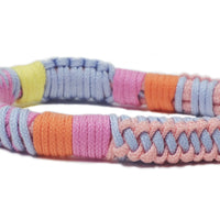Close-up texture of hand-braided TENCEL™ bag strap in Pastel Dream