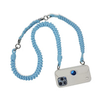 Complete peacock blue strap set connected to FABULOVE case via dual clasps