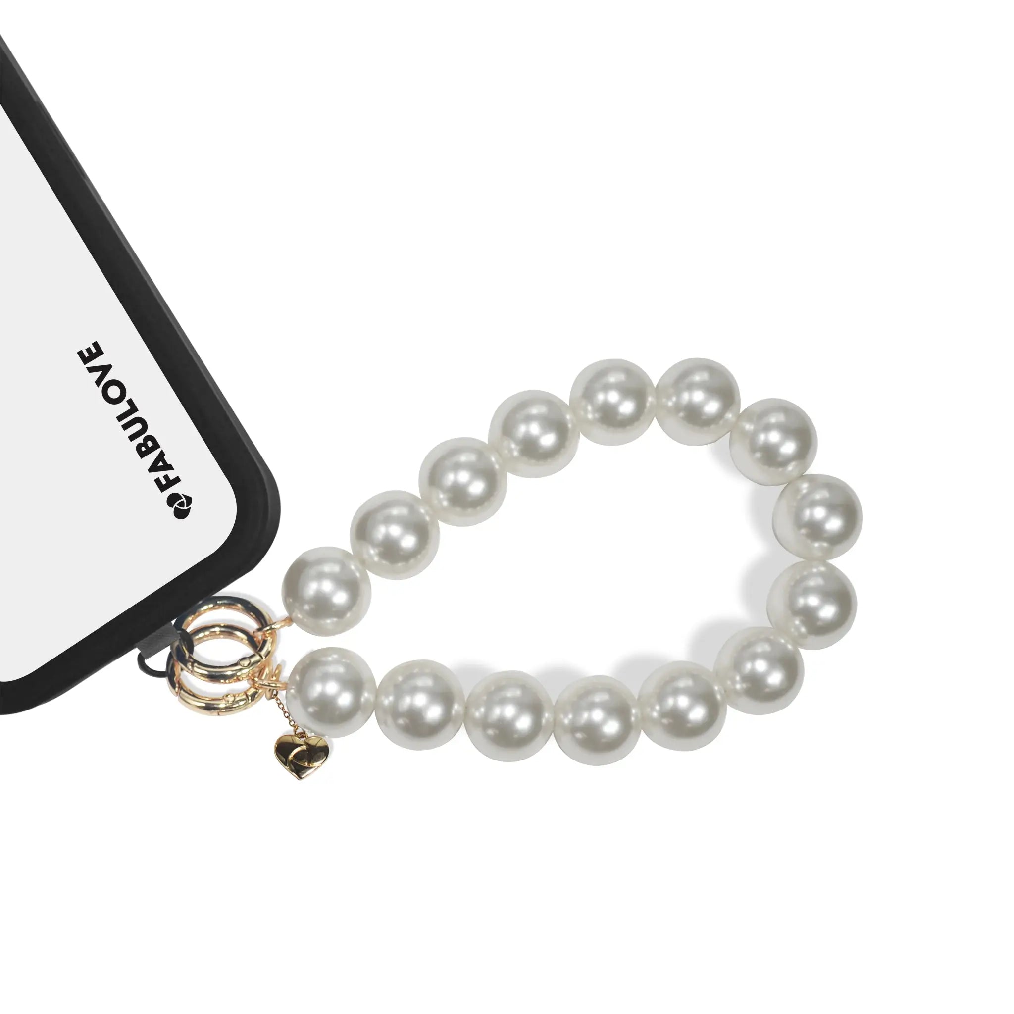 Wrist strap connected to phone case charging port via strap card, ideal as a phone holder.