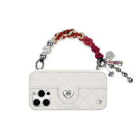 Handle straps attached to FABULOVE phone case ears for charm use