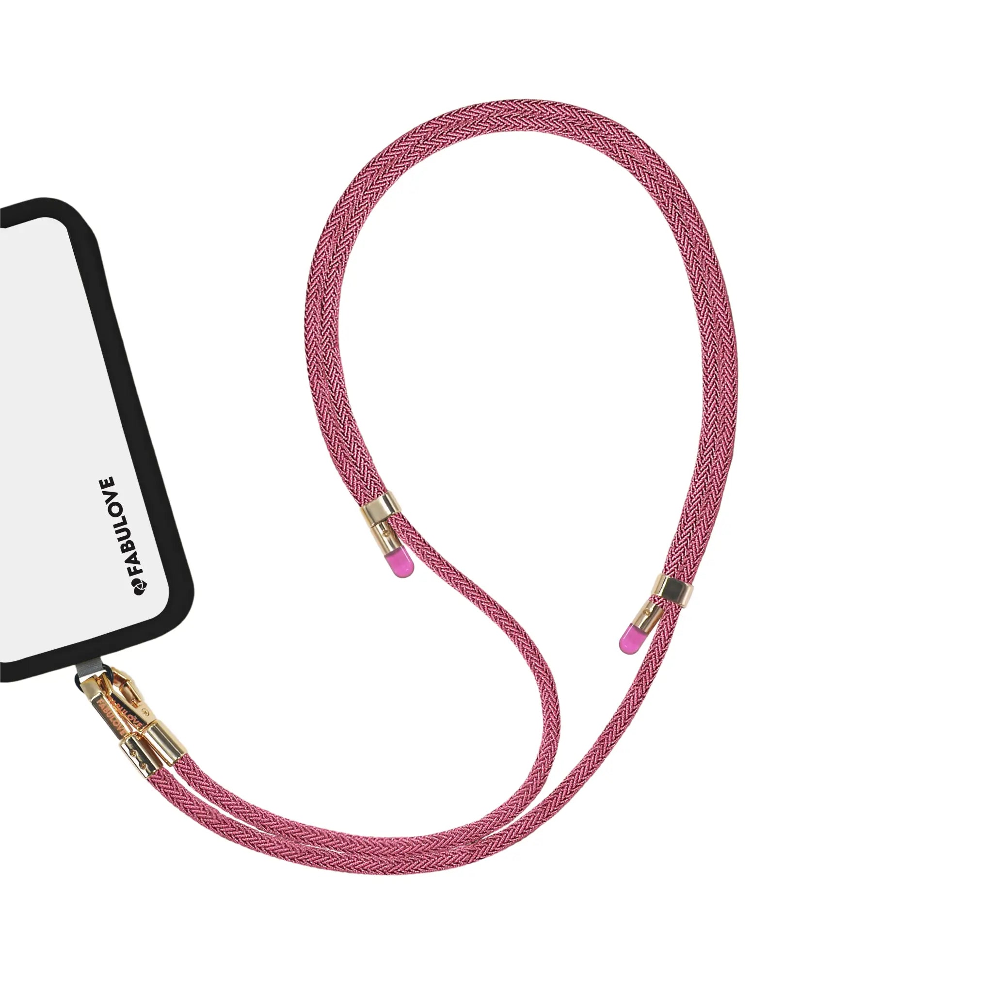 Adjustable Scarlet phone crossbody strap at iPhone charging port