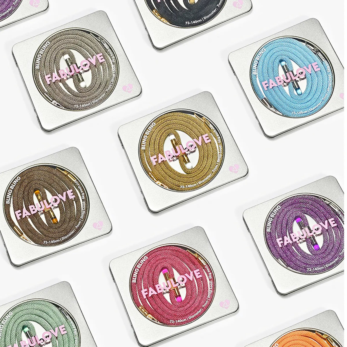 Adjustable LUREX Straps With Tiny Bulb - BLING BLING STRAPS