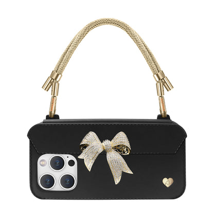 Diamond Bow【Golden Strap + Black Pursecase】 - Exclusive pre-sale 【10%OFF 】