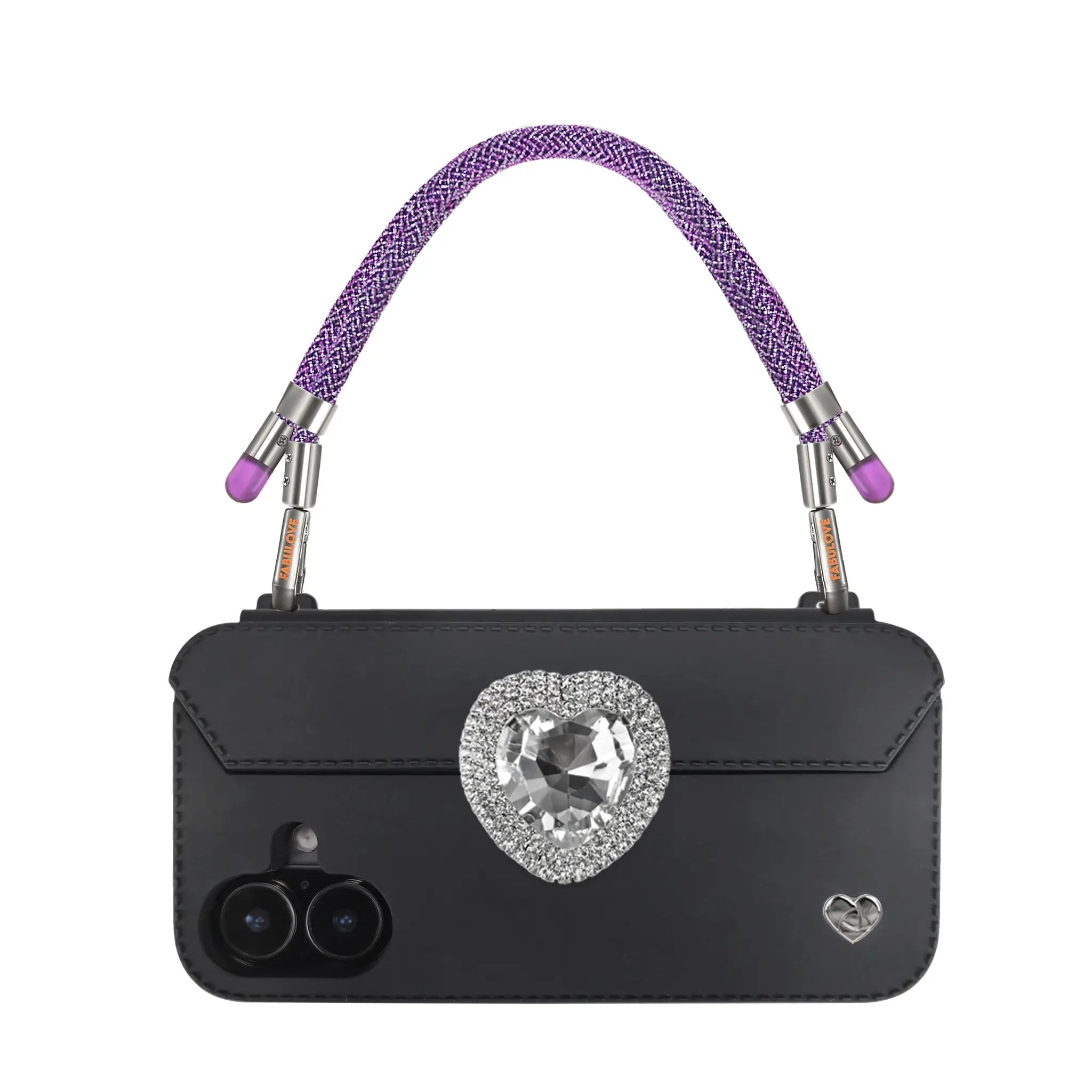 Adjustable Lurex Wristlet With Tiny Bulb - Amethyst Purple