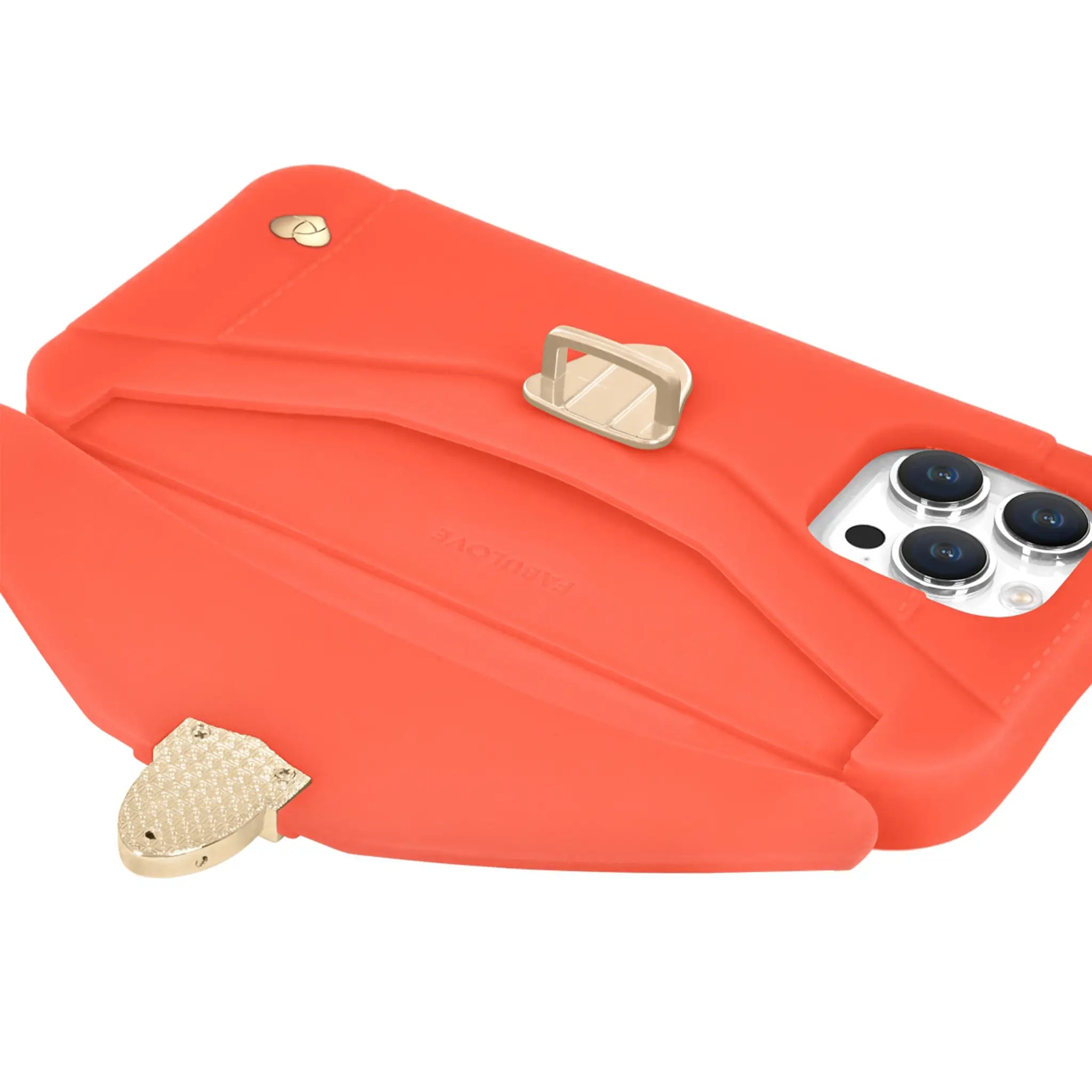 Purse Case: iPhone 13/14/15, Recycled Silicone, Tange Orange | AURA