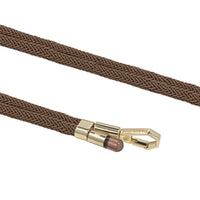 Adjustable Lurex Crossbody Strap With Tiny Bulb - Caramel Brown