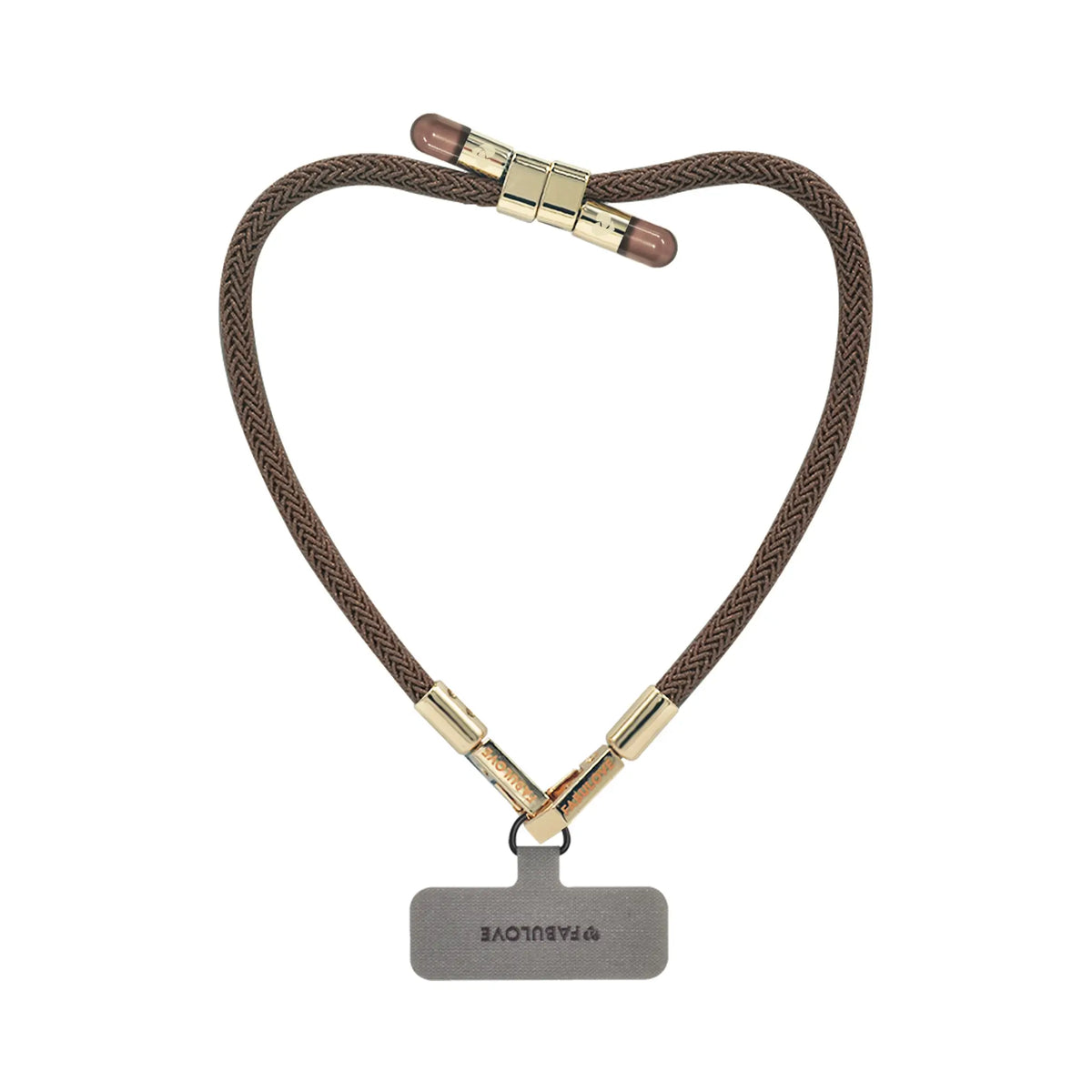 Caramel Brown BlingBling wristlet strap showcased with Tiny Bulb