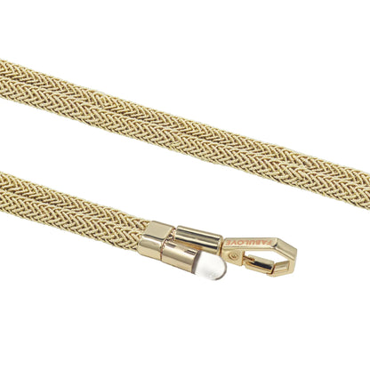 Adjustable Lurex Wristlet With Tiny Bulb - Golden