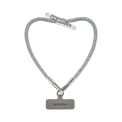 Adjustable Lurex Wristlet With Tiny Bulb - Iridescent