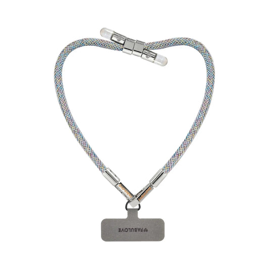 Adjustable Lurex Wristlet With Tiny Bulb - Iridescent