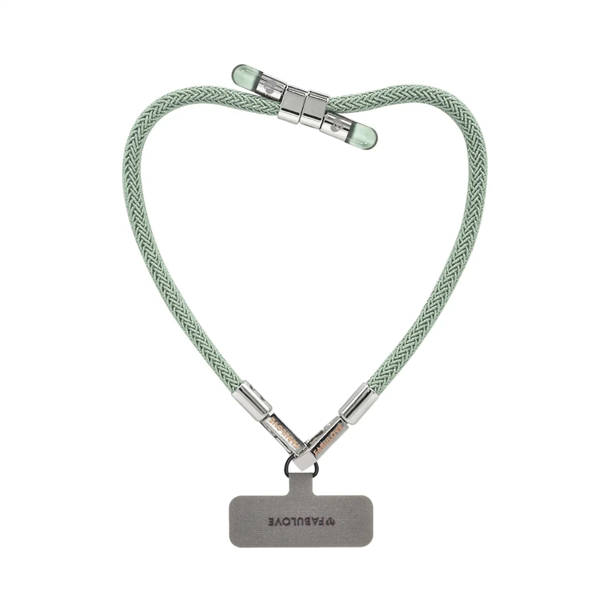 Adjustable Lurex Wristlet With Tiny Bulb - Mint Green