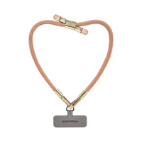 Adjustable Lurex Wristlet With Tiny Bulb - Peach Orange