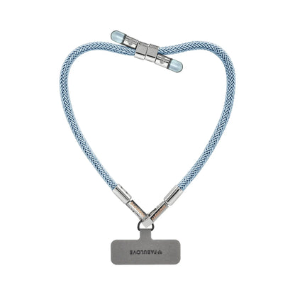 Adjustable Lurex Wristlet With Tiny Bulb - Peacock Blue