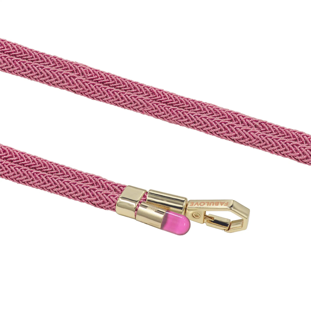 Christmas Special: Adjustable Lurex Crossbody Strap With Tiny Bulb - Scarlet