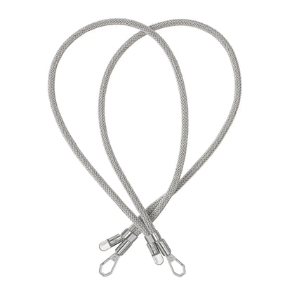 Adjustable Lurex Crossbody Strap With Tiny Bulb - Silver
