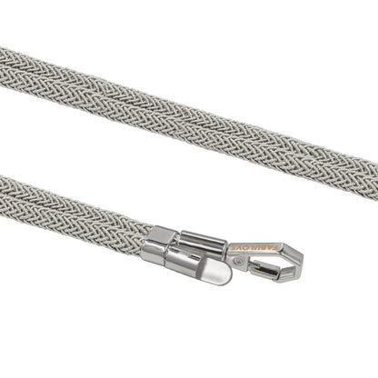 Adjustable Lurex Wristlet With Tiny Bulb - Silver