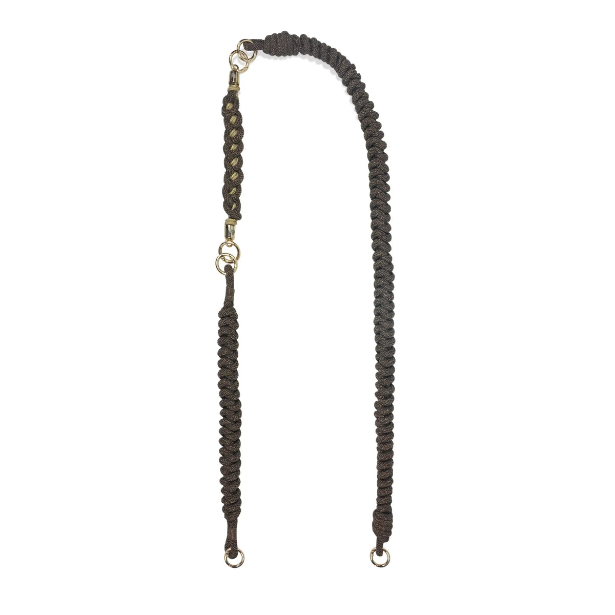 Hand-Braided Flexi Strap – Shoulder/Wristlet/Handle Set- Caramel Brown