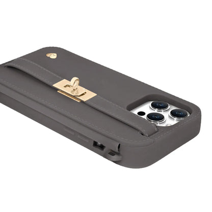 Recycled Silicone iPhone Purse Case with Card Compartment, Elephant | LUMI