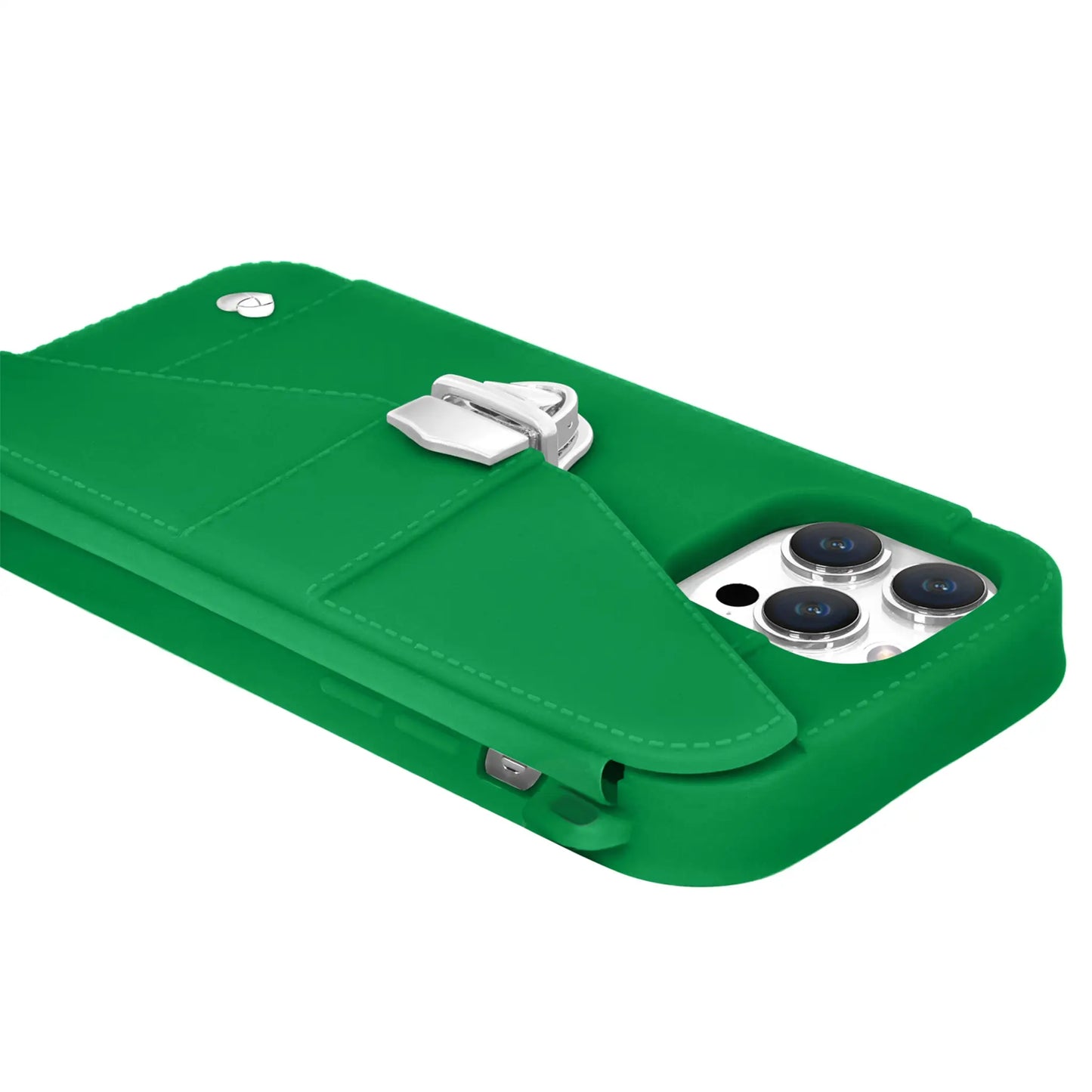Purse Case: iPhone 13/14/15, Recycled Silicone, Forest | AURA