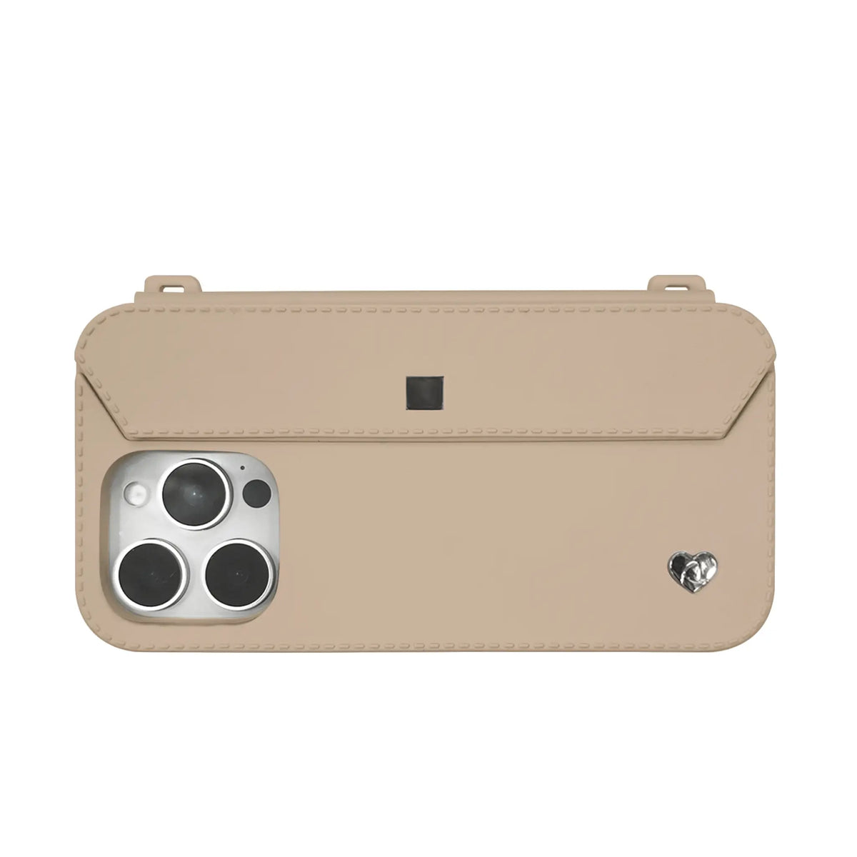 A sleek and simple iPhone 16 Pro Max case in Nude Beige and Silver, perfect for everyday style.