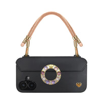 Adjustable Lurex Wristlet With Tiny Bulb - Peach Orange