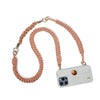 Peach orange straps fully combined for max-length carry on FABULOVE case