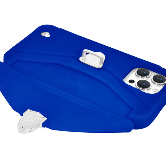 Purse Case: iPhone 13/14/15, Recycled Silicone, Royal | AURA
