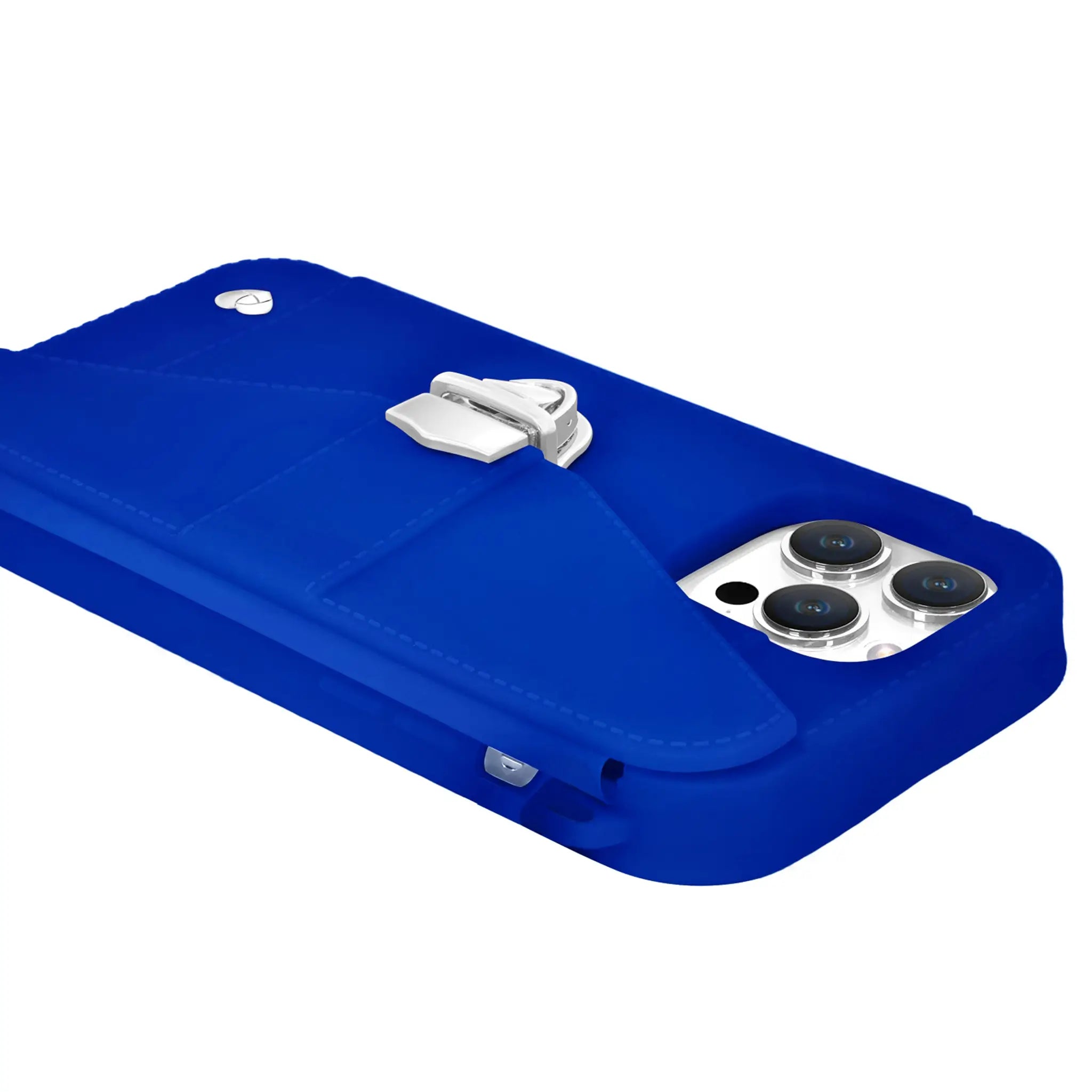 Purse Case: iPhone 13/14/15, Recycled Silicone, Royal | AURA