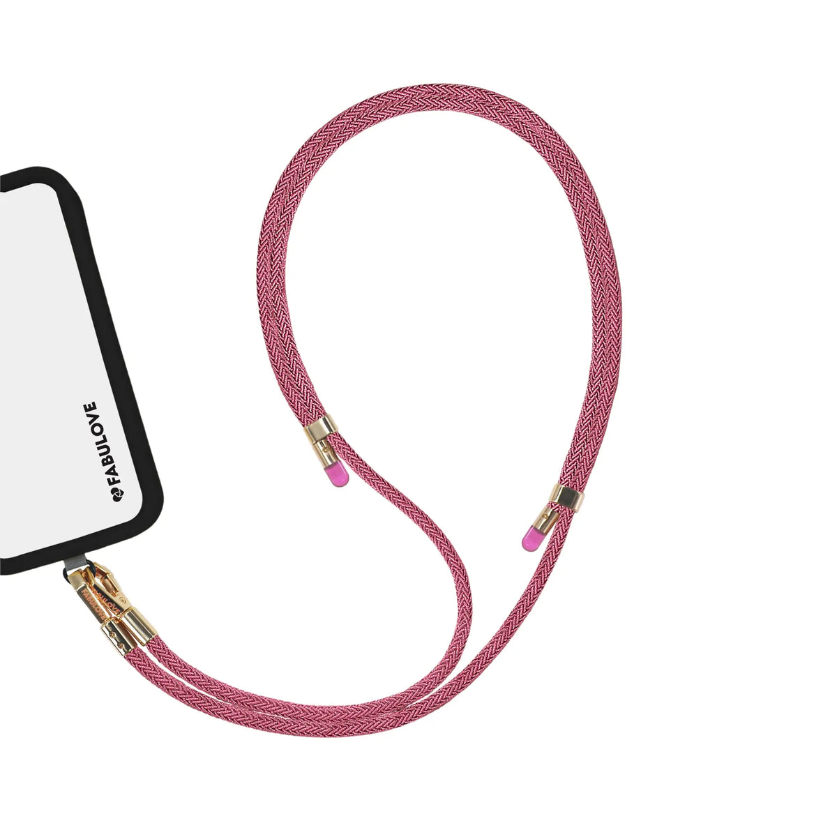 Adjustable Scarlet phone crossbody strap at iPhone charging port