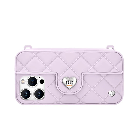 Purse Case: Card Compartment, iPhone 13-15, Lilac | SOL